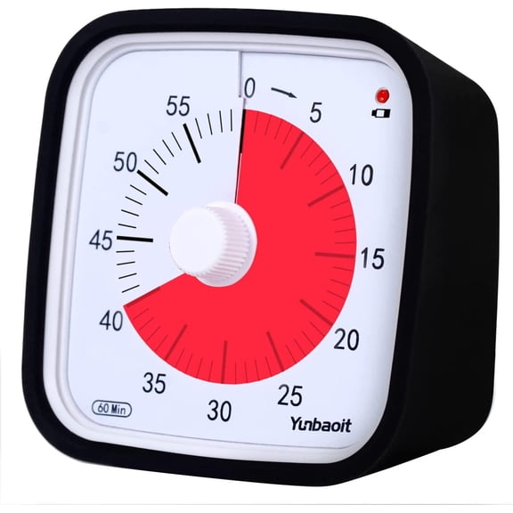 Visual Timer 60min - Classroom School for Kids Black