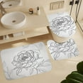 thumbnail image 6 of Bathroom Shower Curtain Sets with Rugs, Elegant Leaf Pattern Printed on Bath Room Accessories Sets, Suitable for Small Bathroom Gym Guest Bath, 72 x 72 inches, 6 of 8