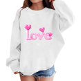 thumbnail image 3 of Ruyang LOVE Heart Sweatshirt for Girls Valentines Day Graphic Pullover Sweaters Cute Trendy School Preppy Sweatshirts, 3 of 6