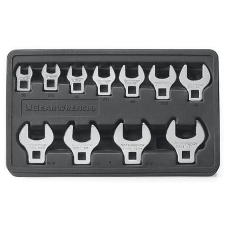 GearWrench 81908 11 Piece SAE Crowfoot Wrench Set