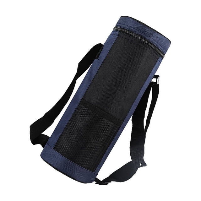 Soidarity Bolsa enfriadora de botella de agua con correa ajustable, tela Oxford, bolsa Universal impermeable, bolsas de refrigeración aislantes Kits de desorden para acampar Azul oscuro