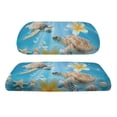 thumbnail image 2 of Pzuqiu Underwater Sea Turtle Golf Cart Seat Covers Set - Tropical Floral Design, Breathable & Washable - Fits Most 2-Seater Ezgo, Club Car & Yamaha Carts, 2 of 10