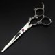 thumbnail image 5 of Juego de tijeras profesionales para cortar el cabello de 15 cm (6 pulgadas) de acero inoxidable, tijeras de barbero y tijeras de entresacar con estuche de cuero., 5 of 5