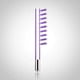 thumbnail image 2 of Electrodo Facial Tipo Peine Dreamy Skin Alta Frecuencia Morado Vidrio Reemplazo Unisex, 2 of 5