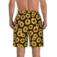 thumbnail image 3 of KLL Sunflower 6 Men's Casual Summer Beach Shorts Hawaiian Shorts with Pockets-X-Large, 3 of 5