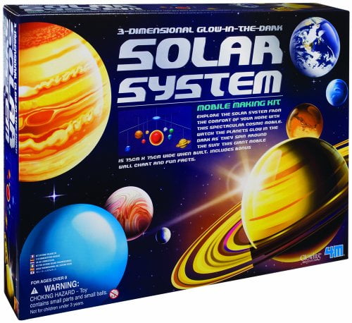 Glow In The Dark Solar System Planetarium Model Kids Science Kit