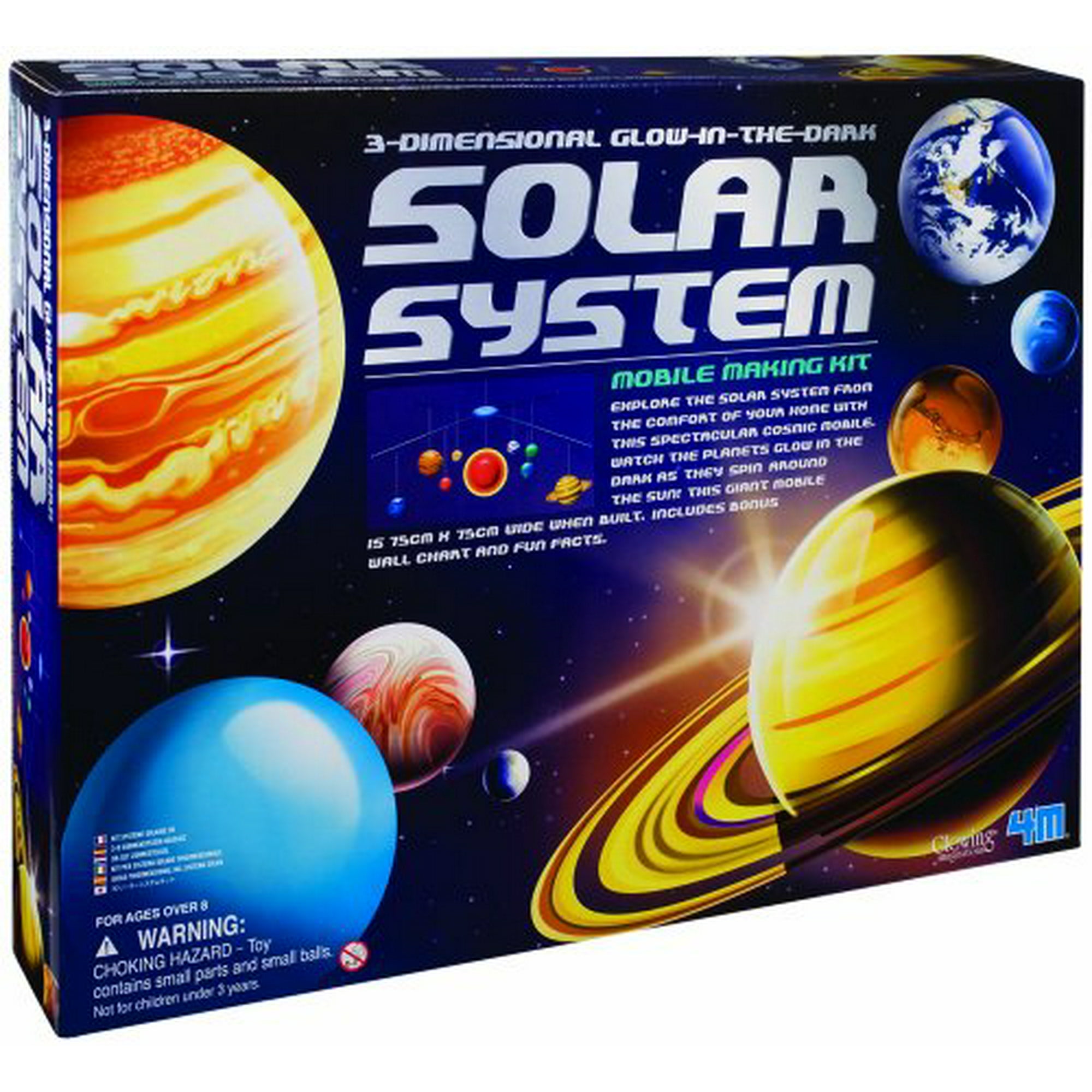 4M 3-Dimensional Glow-In-The-Dark Solar System Mobile Making Kit