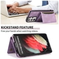thumbnail image 4 of Jiahe Cover for Samsung Galaxy A13 5G, Wallet Case with Card Holder Pocket,Rugged Shockproof PU Leather Kickstand Card Slot Anti-Scratch Case Cover, purple, 4 of 5