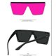 thumbnail image 2 of New Trend Large Frame One-Piece Uv400 Sunglasses Street Shooting Sunglasses for Men/Women Retro black red, 2 of 5