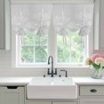 thumbnail image 4 of Grey Dandelion Balloon Curtains for Living Room/French Door, Spring Modern Minimalist Country Flower Tie Up Curtains 63 Inch Length Energy Saving Kitchen Curtains Shades for Windows 42"x63", 4 of 8