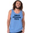 thumbnail image 4 of I Love My Awesome Wife Cute Husband Tank Top Sleeveless Tee Men Brisco Brands 2X, 4 of 6