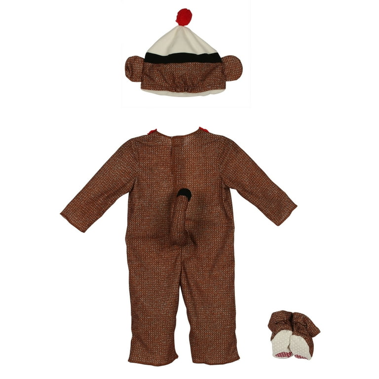 Sock Monkey Halloween Costume for Infant, Size 12-18M, by Way to Celebrate
