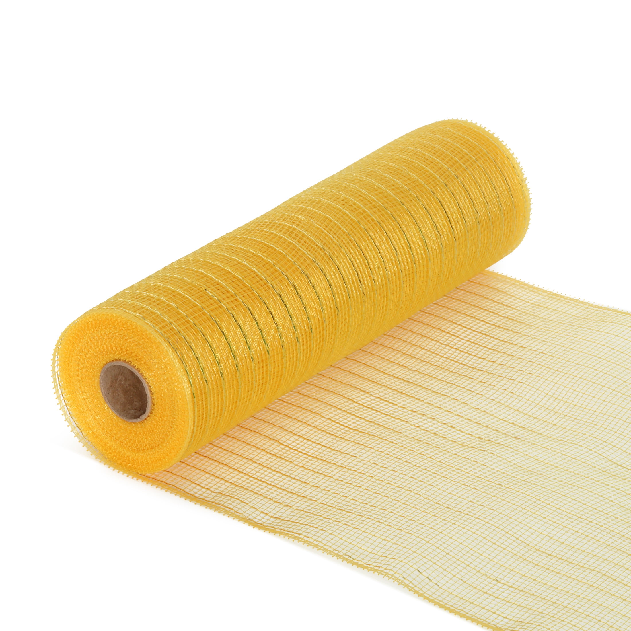 Hello Hobby Yellow Deco Mesh for Crafts, Ribbons and Decorations, 10 in x 10 yd