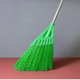 thumbnail image 1 of Green roadmender's broom Sweeping dead leaves from the garden, 1 of 4