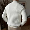 thumbnail image 7 of ZCFZJW Men's Knitted Ribbed V Neck Sweater Cardigan Fashion Fall Lightweight Button Up Regular Fit Sweater Ribbed Long Sleeve Casual Sweaters White L, 7 of 7