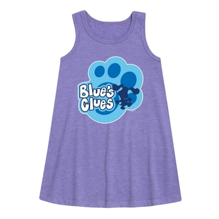 

Blue s Clues & You! - Blue Clues Paw Logo - Toddler and Youth Girls A-line Dress