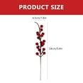 thumbnail image 2 of HAKIDZEL Artificial Red Berry Stems Flower Arrangement 12Pack, 2 of 8