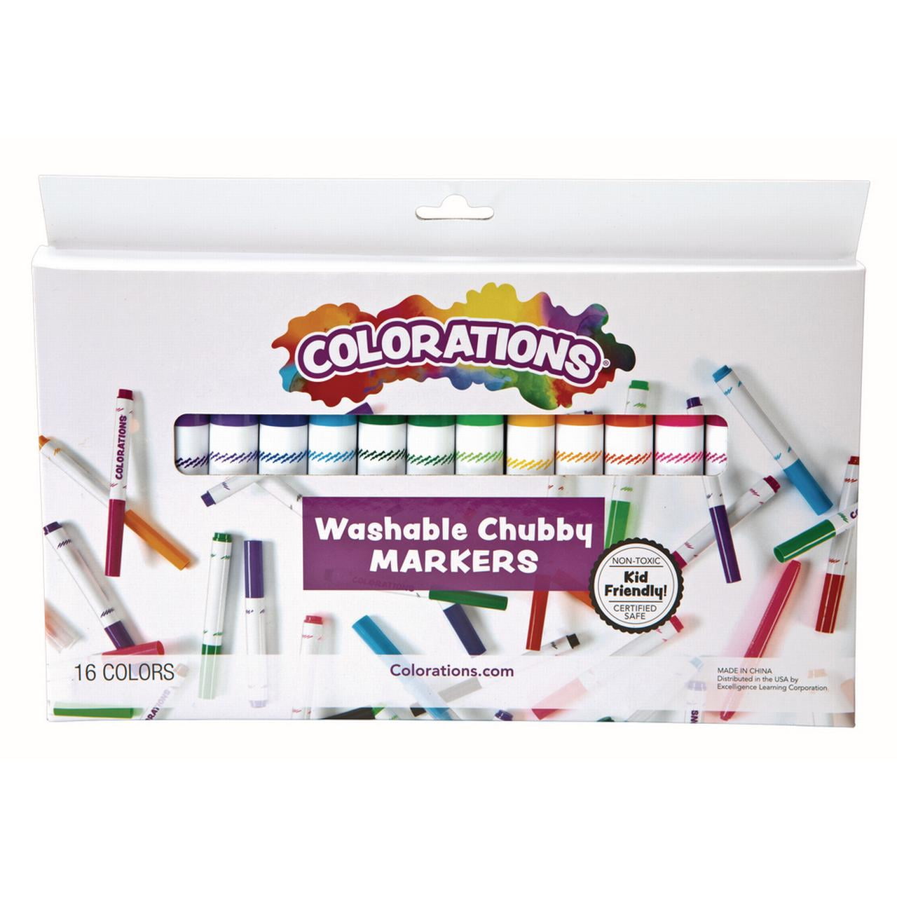 Colorations? Washable Chubby Markers - Set of 16