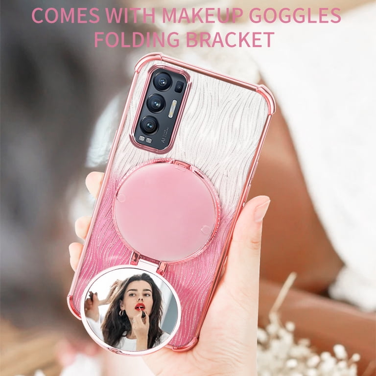 Sunrive Cover compatibile con OPPO Find X3 Lite 5G,Custodia Case in molle matte Morbida Flessibile Antigraffio protettiva back Case(Farfalla,fiore)+1 x Cordino Universale