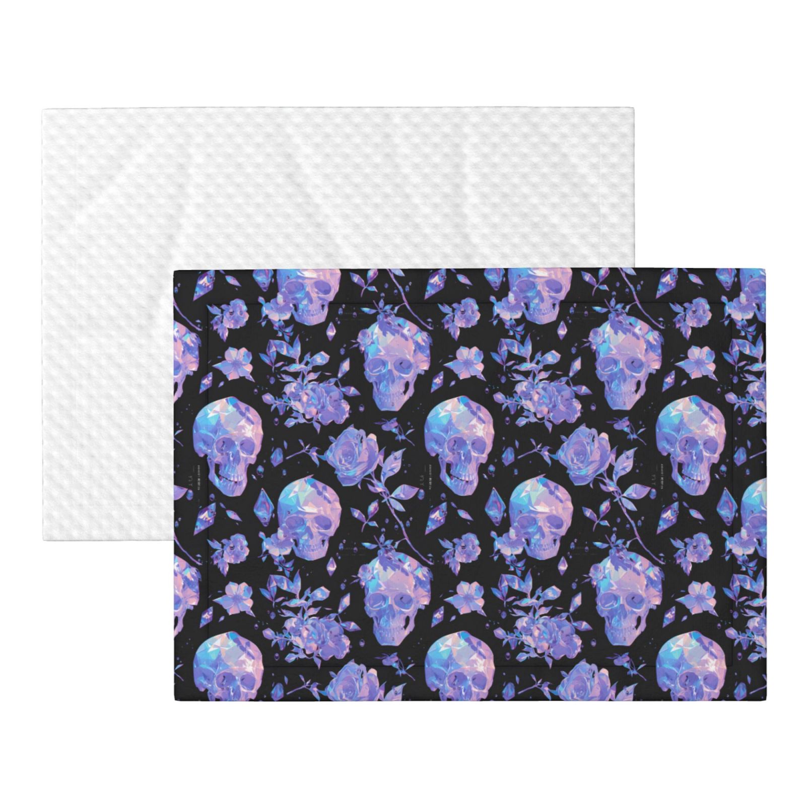 Naloa flower Skull crystal Dog Blanket, 3 Sizes Cat Blanket for Indoor Cats Large Medium Small Dog Gifts-Large