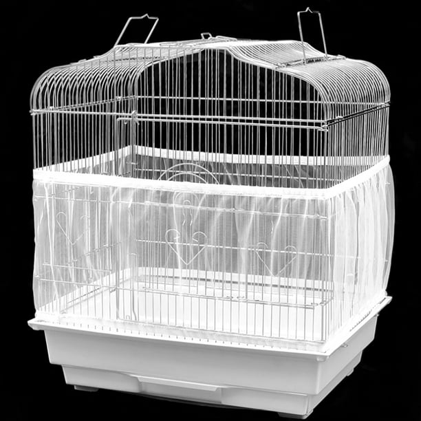 Protector del receptor de semillas, máquina de accesorios para jaula de pájaros, cubierta de malla para jaula de pájaros, cubierta multifuncional para jaula de pájaros