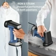 thumbnail image 5 of Rowenta Pure Force 2-in-1 Handheld Garment Steamer and Iron for Clothes, 1875W, 15-Second Heat Up, 7.1 Oz Water Tank, 12-Minutes of Continous Steam, Auto Shut-off, Blue DR8820U1, 5 of 10
