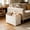 1346#White, variant on Canvas Storage Bag Foldable Organizer Storage Bin With Handles, Large Capacity Durable Space Saving Foldable Storage Solution, For Bedroom Closet Moving Home Organization Use