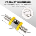 thumbnail image 2 of 1/2" Stainless Steel Fuel Line Pressure Barbed Push Lock T-Fitting Adapter with Clamps, Car Accessories, 2 of 5