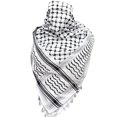 thumbnail image 1 of Palestine scarf, Keffiyeh, Arafat Hatta, bred with tassels, Shemagh Keffiyeh Arab houndstooth100%, 1 of 2