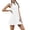 White, variant on MIASHUI Women's Tennis Dress and Shorts Set Yoga Fitness Brocade Breathable Casual Sport Two Piece Outfit Black,S