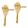 thumbnail image 2 of 14k Yellow Gold Tennis Racquet Ball Earrings Drop Dangle Sport, 2 of 7