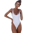 thumbnail image 2 of IDALL One Piece Swimsuit Women Swim Suits for Women 2025 Women Swimwear Bikini One Piece Push-Up Padded Bathing Backless Beachwear Bathing Suit Womens Swimsuits White S, 2 of 4