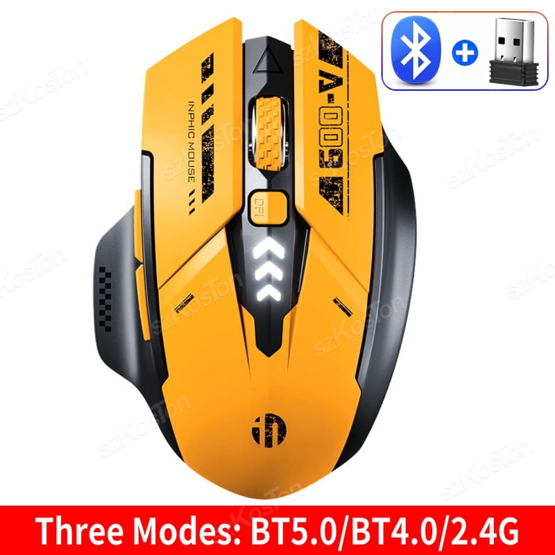 2.4G Wireless Bluetooth Silent Mouse Five-level DPI Adjustable Three-mode Mouse Suitable for Pc Gamer Office Computer Laptop