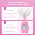 thumbnail image 5 of Silicona portátil en forma de U para niños pequeños cepillo de dientes de doble cara entrenamiento para bebés recién nacidos Diente de colores para niños Gadget Worallymy JD709783148, 5 of 5