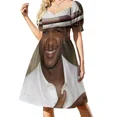 thumbnail image 1 of Vestido blanco sin mangas para hombre, vestido de playa, ropa de mujer, tendencia, vestido morado, elegantes vestidos de fiesta para mujer., 1 of 8