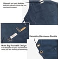 thumbnail image 3 of Delantal de lona ajustable de gran tamaño con bolsillos, delantales para hombres y mujeres, delantal de lona grueso impermeable, 3 of 5