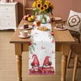thumbnail image 2 of Red Gnomes Table Runner 60 Inches Long Farmhouse Dress Scarves, Valentine's Day Love Roses Leaves White Dining Tablerunner for Coffee Table/Kitchen Island/Party Décor, 13" x 60", 2 of 8