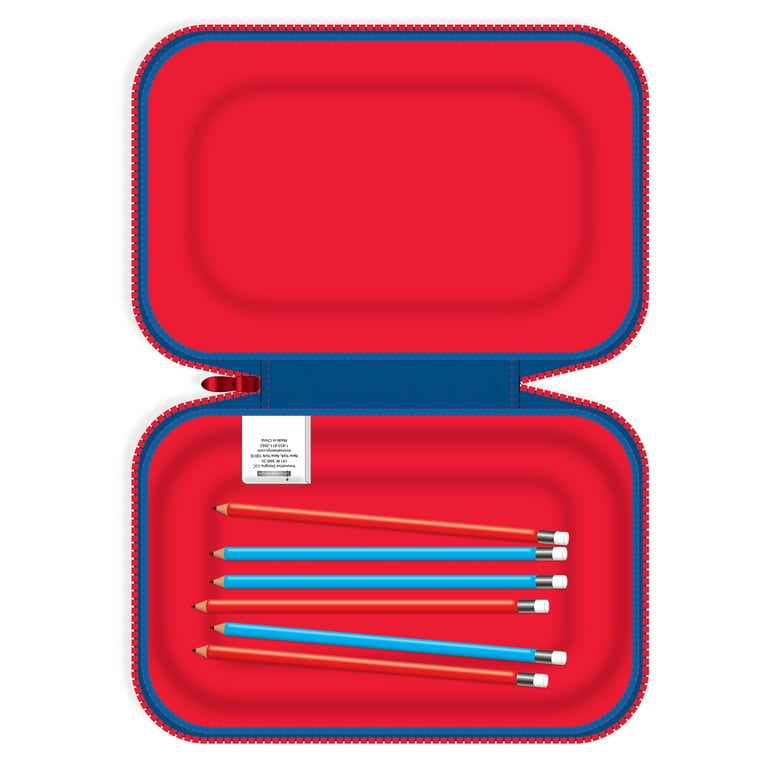 Superman Blue Zipper Pencil Hard Case, 8.75" x 5.25", Elementary School