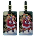 thumbnail image 1 of Christmas Holiday Santa Chimney Magic Luggage ID Tags Suitcase Carry-On Cards - Set of 2, 1 of 4