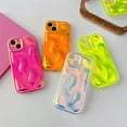 thumbnail image 2 of Cute Water Ripple Shape Camera Lens Protection Soft Compatible with iPhone Case (Fluorescent Orange,iPhone 12 Pro), 2 of 15