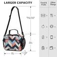 thumbnail image 4 of FORMRS Student Insulated Lunch Bag with Shoulder Strap Reusable Cooler Box for School, Pink Geometric, 4 of 9