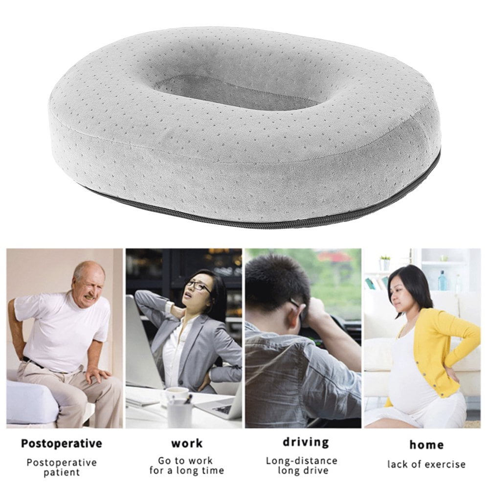 Memory Foam Donut Ring Cushion Donut Pillow Tailbone Hemorrhoid Seat Cushion Orthopedic Pain Relief Doughnut Pillow for Bed Sores Pregnancy Coccyx Sciatica Walmart