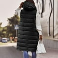 thumbnail image 5 of Erwazi Womens Puffer Vest Winter Hooded Sleeveless Button Long Puffy Jacket Warm Thick Quilted Coats with Pockets, 5 of 8