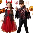 thumbnail image 2 of Disney disfraz de vampiro para niños y niñas, vestido de fiesta de Halloween, disfraz de Diablo, 2 of 5