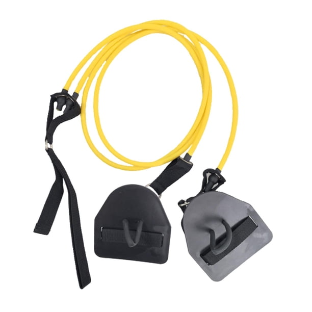 Bandas de ejercicio para brazos de natación, entrenamiento muscular con paletas de mano, natación estilo libre Amarillo 20 libras