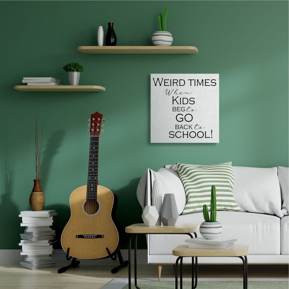 Stupell Industries Kids Back to School Text Funny Home Parent Humor Canvas Wall Art Design by Gail Green Licensing and Design Limited, 36" x 36"