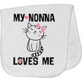 thumbnail image 2 of Inktastic Nonna Loves Me Girls Baby Burp Cloth, 2 of 3
