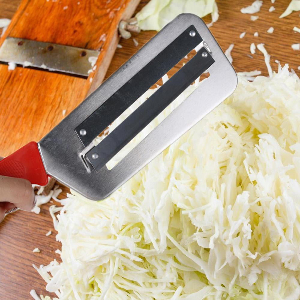 Cabbage Knife Slicer Shredder - Cabbage Shredder for Sauerkraut Coleslaw -  Cabbage Chopper Stainless Steel - Cabbage Cutter with Two Sharp Blades