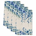 thumbnail image 2 of Spring Blue Floral Kitchen Towels Set of 4, Farmhouse Weeping Floral Leaves Burlap Absorbent Dish Towels for Kitchen, Microfiber Hand Towel, Quick Drying Tea Towel for Cleaning Decorative Dishcloths, 2 of 7