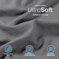 thumbnail image 3 of Bare Home Washed Duvet Cover Set - Ultra-Soft - Premium 1800 Collection - 2 Piece - Twin/Twin XL, Gray, 3 of 9